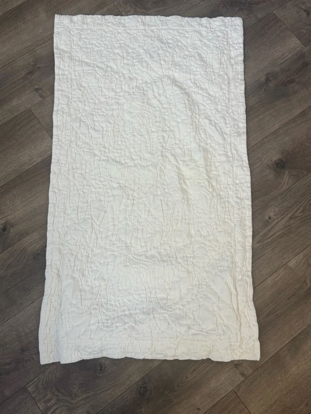 Pottery Barn Ivory Crinkle King Sham Envelope Closure 100% Cotton 20 x 36